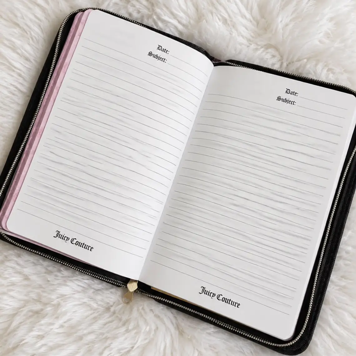 Agenda Juicy couture con cierre + Lapicera  3