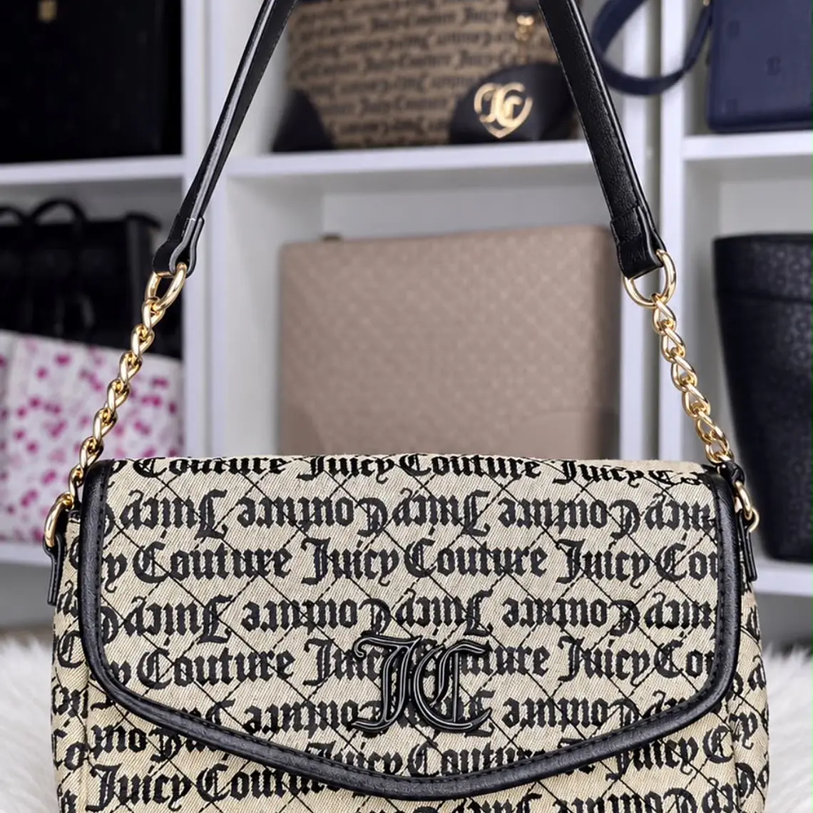 Cartera de hombro Juicy Couture Nude/Negro 1