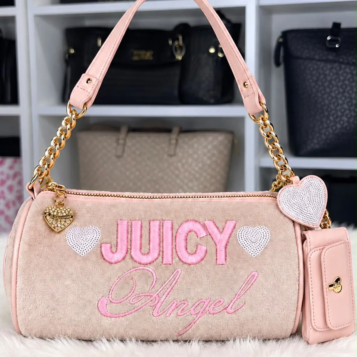 Cartera de hombro Juicy Couture tubito Rosa  1