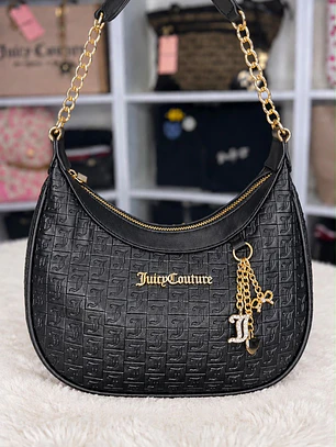 Cartera de hombro Juicy Couture negra estilo Hobo 