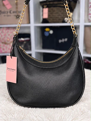 Cartera de hombro Juicy Couture negra estilo Hobo 
