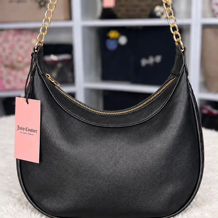 Cartera de hombro Juicy Couture negra estilo Hobo  2