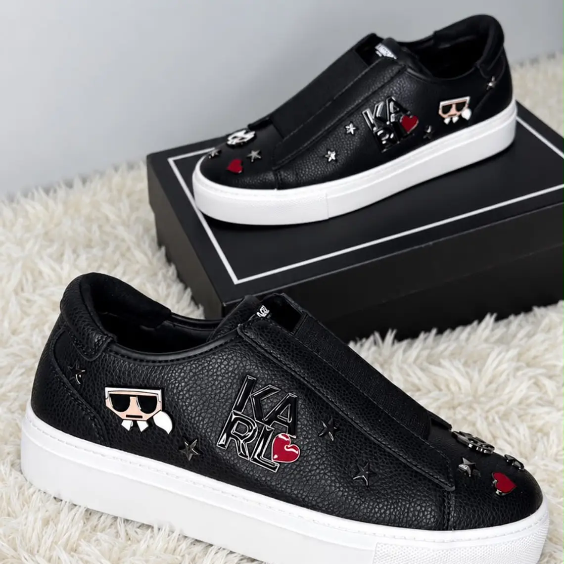 Zapatillas Karl Lagerfeld Negra elástico  1