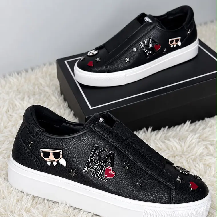 Zapatillas Karl Lagerfeld Negra elástico  1
