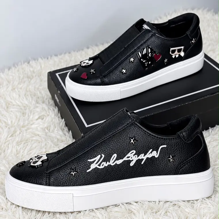 Zapatillas Karl Lagerfeld Negra elástico  2