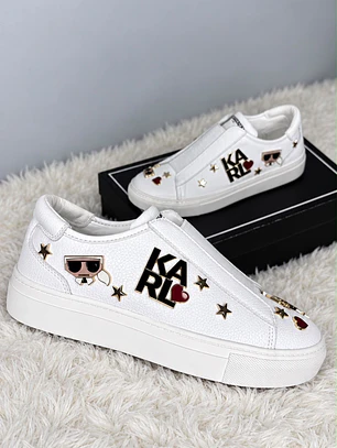 Zapatillas Karl Lagerfeld Blanca Elástico 