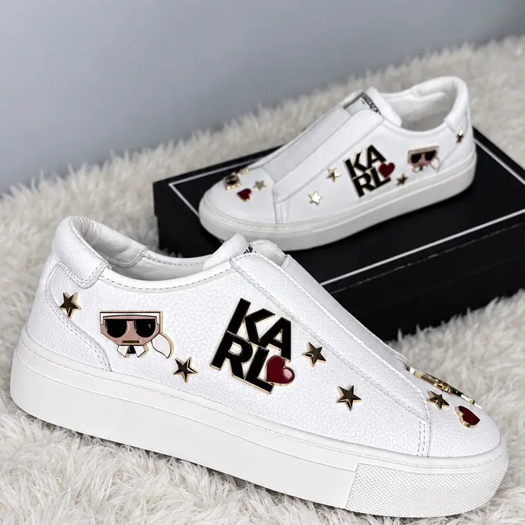 Zapatillas Karl Lagerfeld Blanca Elástico  1