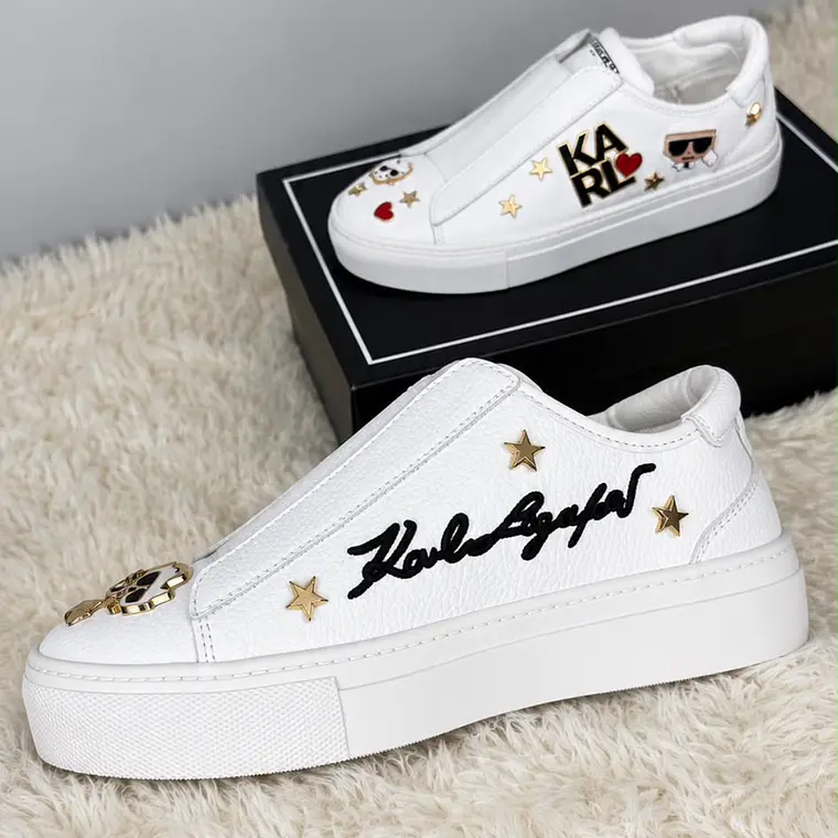 Zapatillas Karl Lagerfeld Blanca Elástico  3
