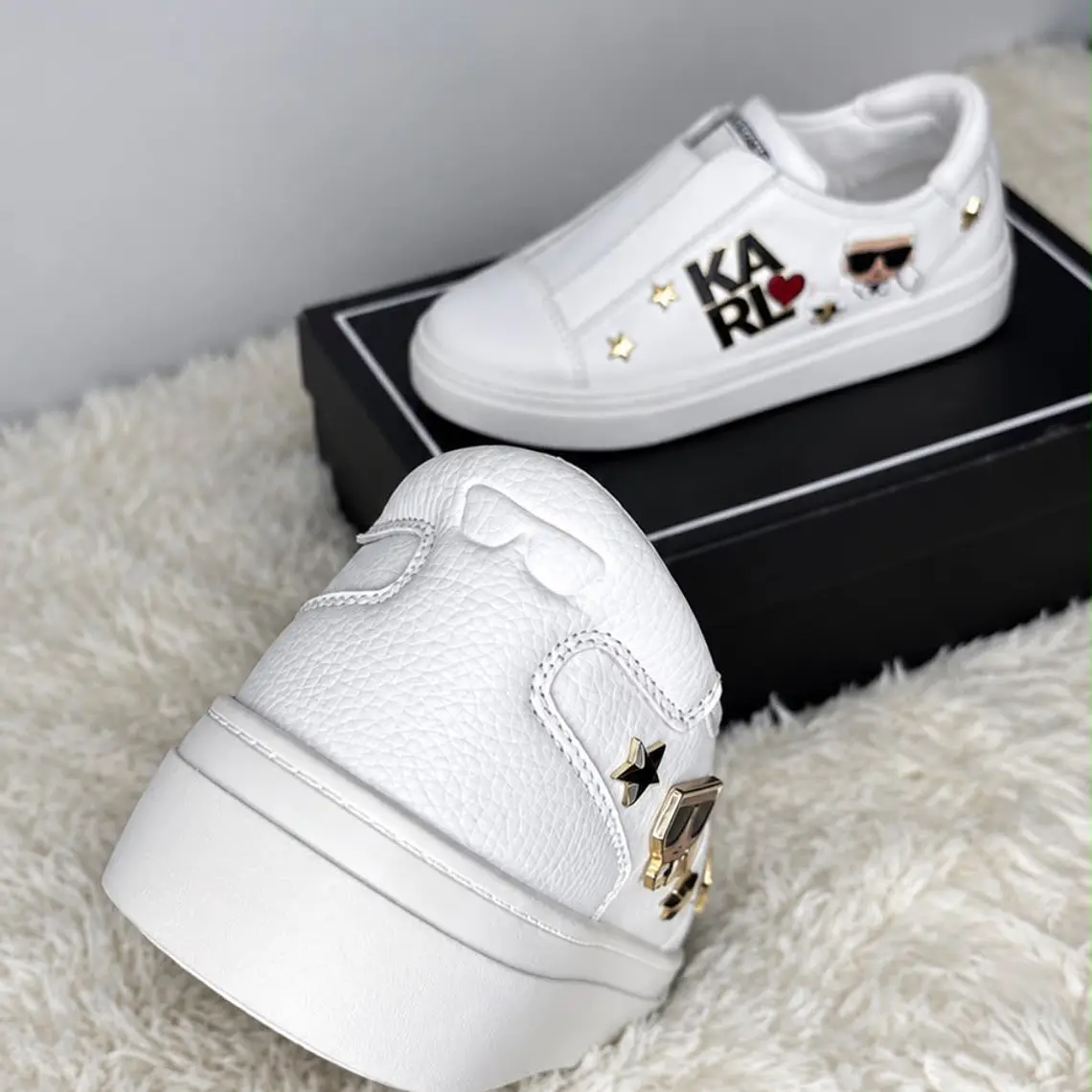 Zapatillas Karl Lagerfeld Blanca Elástico  4