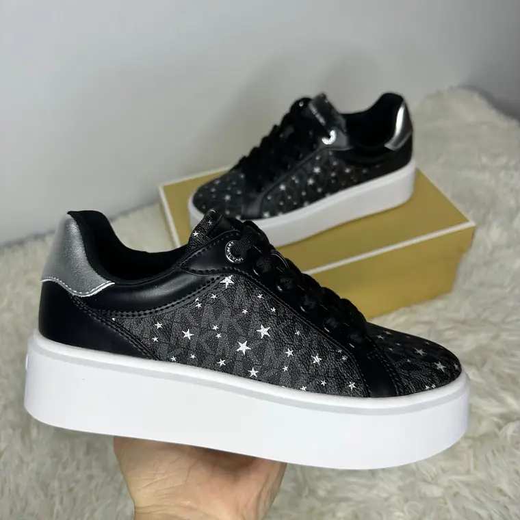 Zapatillas Michael Kors Negra Estrellas  1