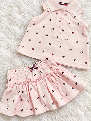 Set Polera + Falda Tommy Hilfiger Niña 