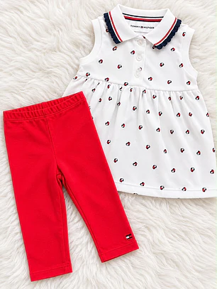 Set Vestido + Calza Tommy Hilfiger Niña  
