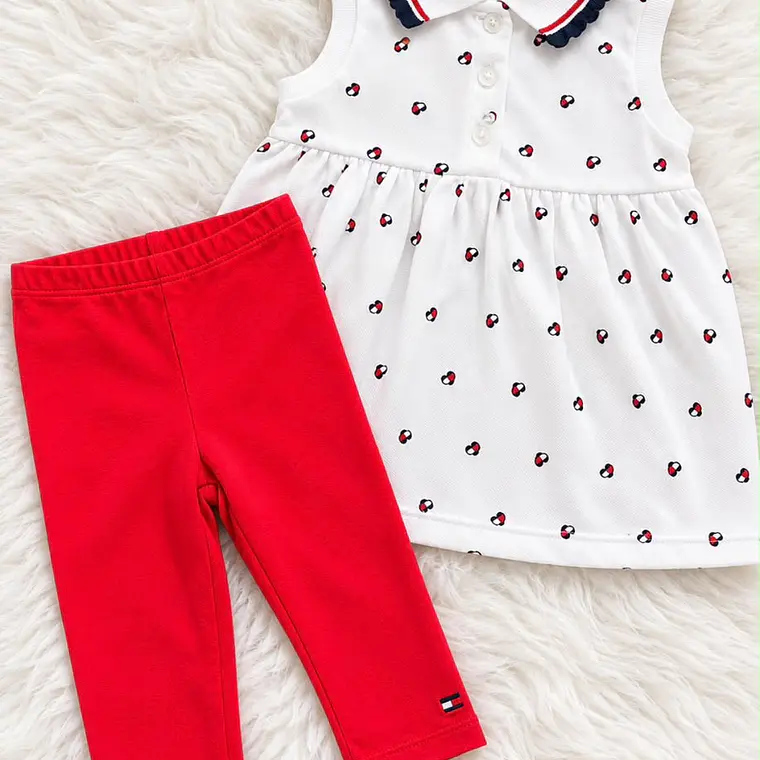 Set Vestido + Calza Tommy Hilfiger Niña   1