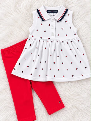 Set Vestido + Calza Tommy Hilfiger Niña  