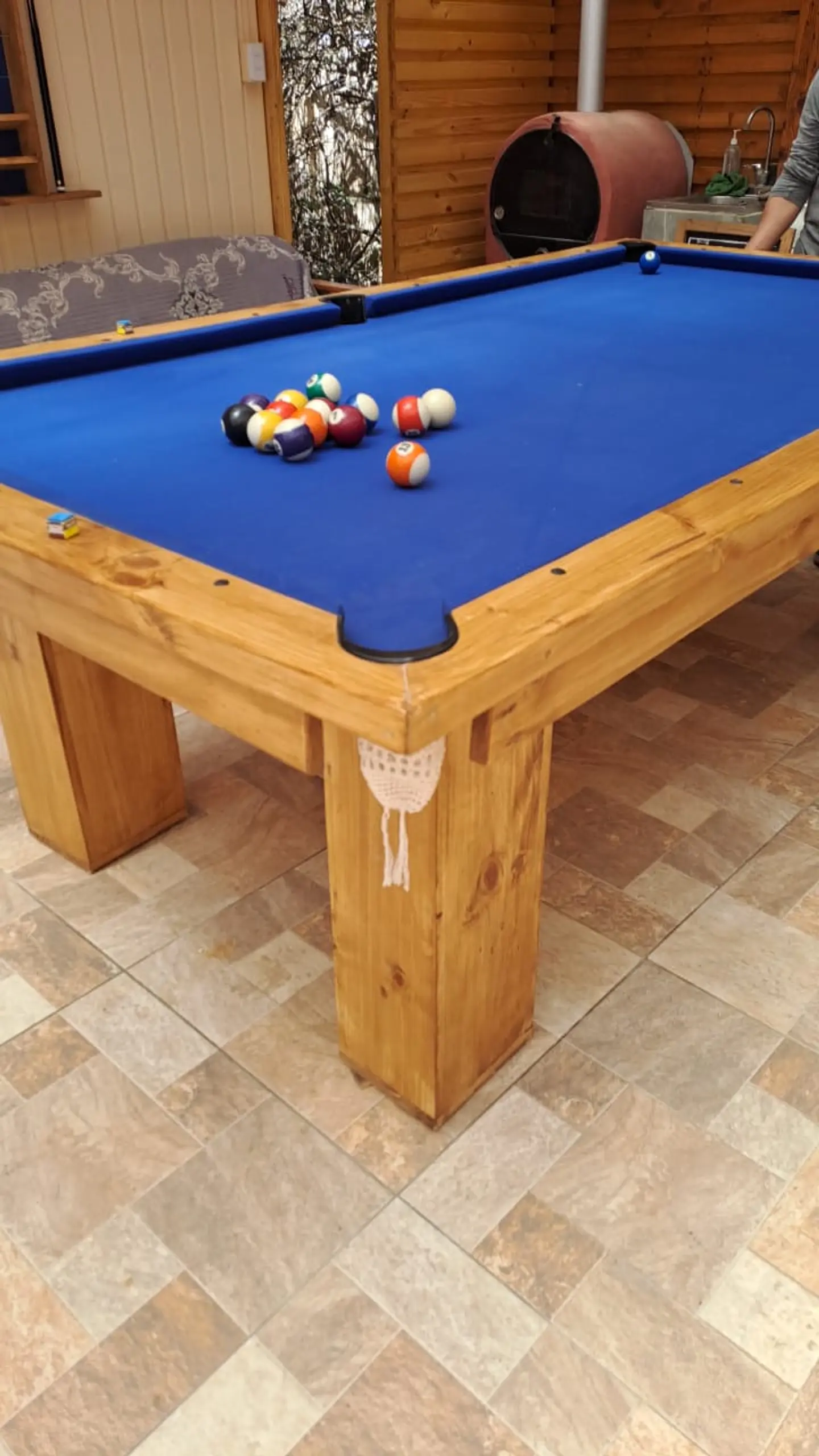  Mesa de Pool 2.58 x 1.40 Con Cubierta  1