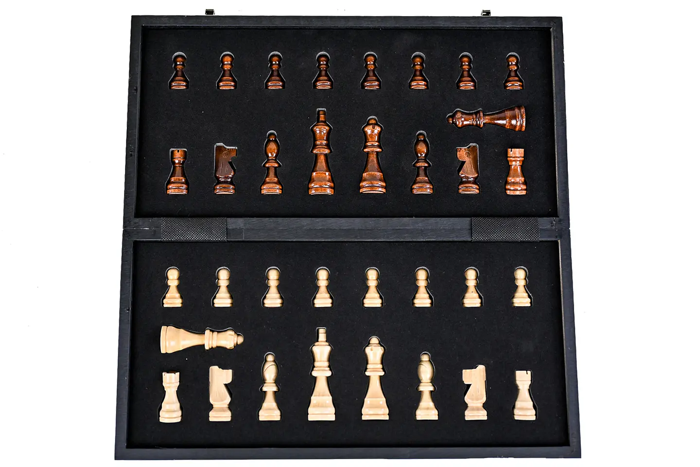 Ajedrez Magnético de Madera Ébano (38×38 cm) 2