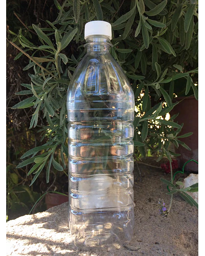 Botella 1 Lt PET Cuadrado con Tapa de Seguridad 