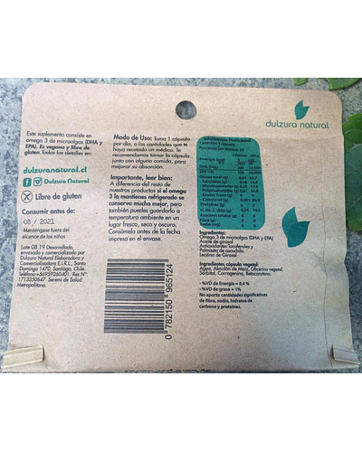 Omega 3 de microalgas vegano