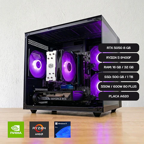 PC GAMER RTX 5050 / RYZEN 5 8400F / PLACA A620