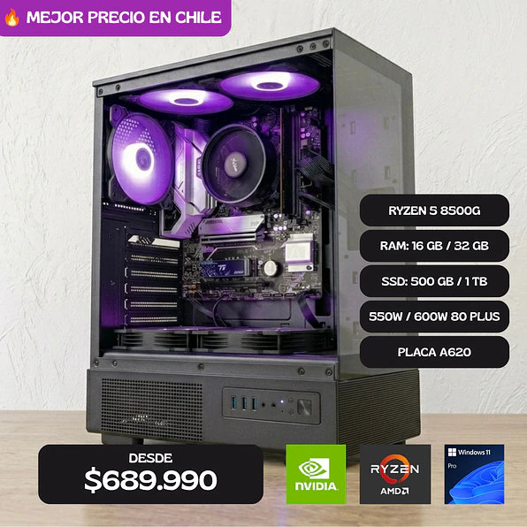 PC GAMER RYZEN 5 8500G / PLACA A620 1