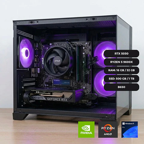 PC GAMER RTX 5050 / RYZEN 5 9600X / PLACA B650