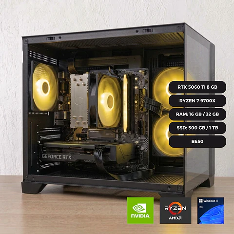 PC GAMER RTX 5060 TI 8 GB / RYZEN 7 9700X / PLACA B650