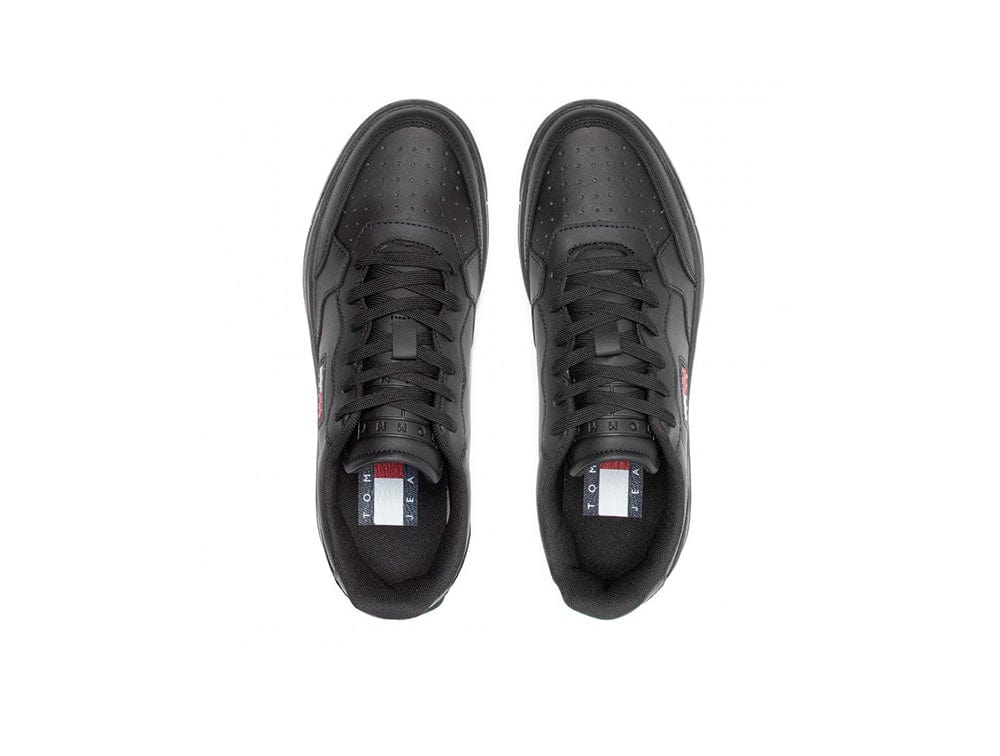 Zapatilla Tommy  Basket Leather  Hombre Negro 5