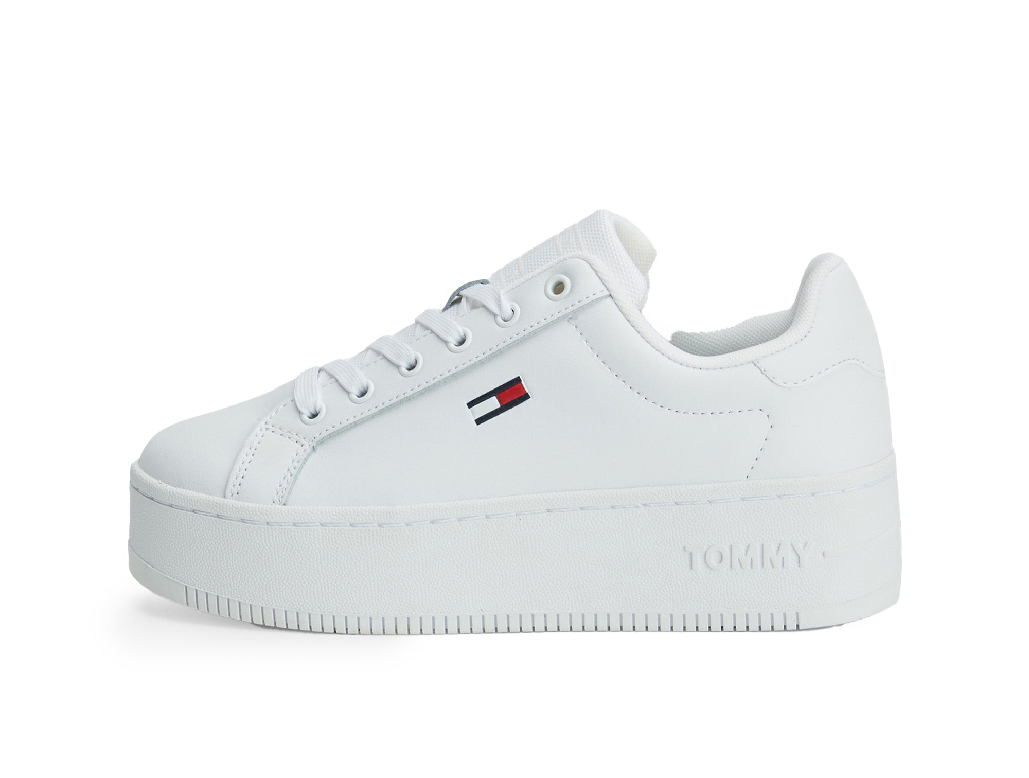 Zapatilla Tommy Flatform Essenti Mujer Mono Blanco 1