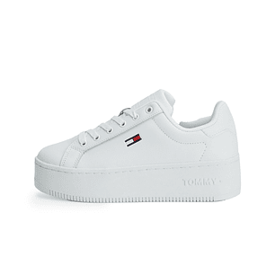 Zapatilla Tommy Flatform Essenti Mujer Mono Blanco
