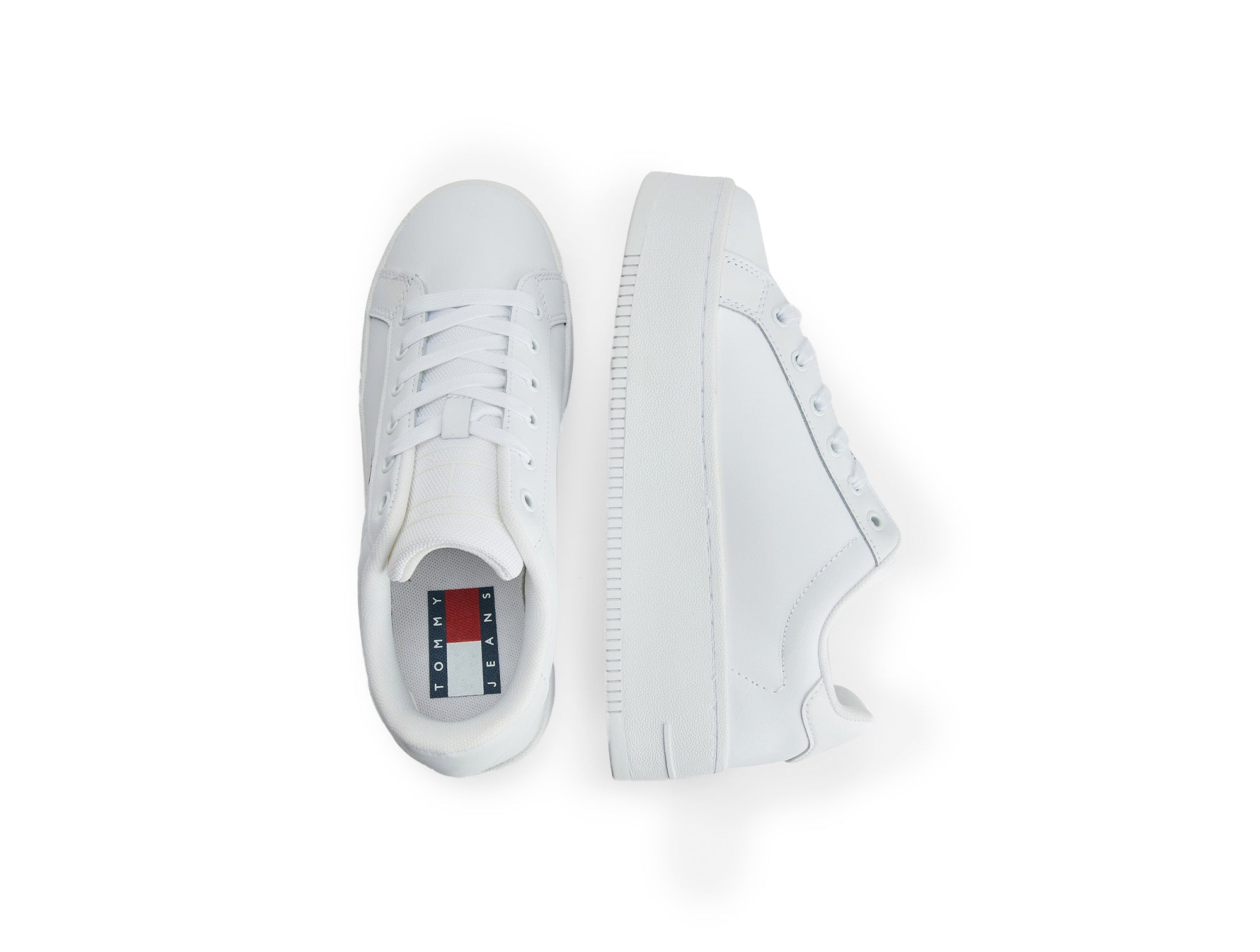 Zapatilla Tommy Flatform Essenti Mujer Mono Blanco 5