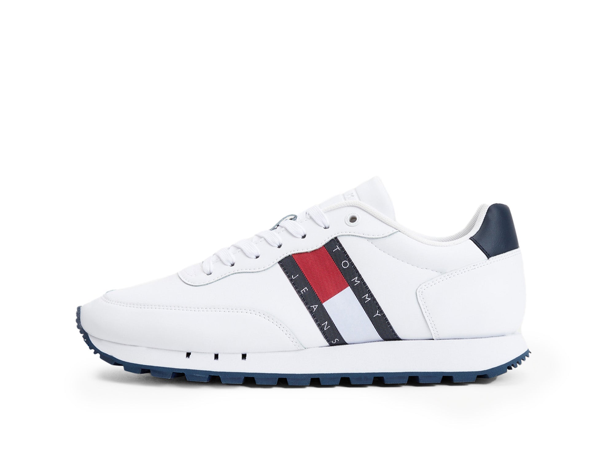 Zapatilla Tommy Leather Runner Hombre Blanco 1