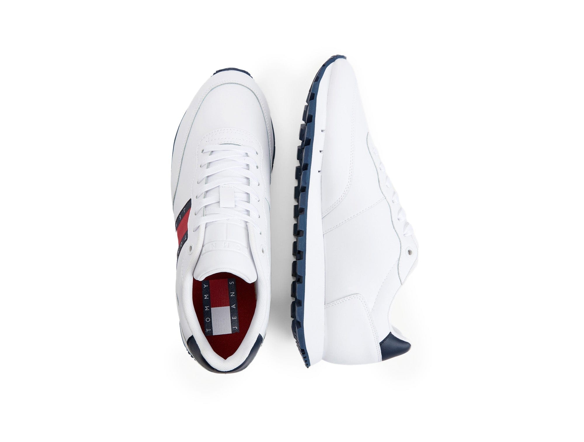 Zapatilla Tommy Leather Runner Hombre Blanco 3