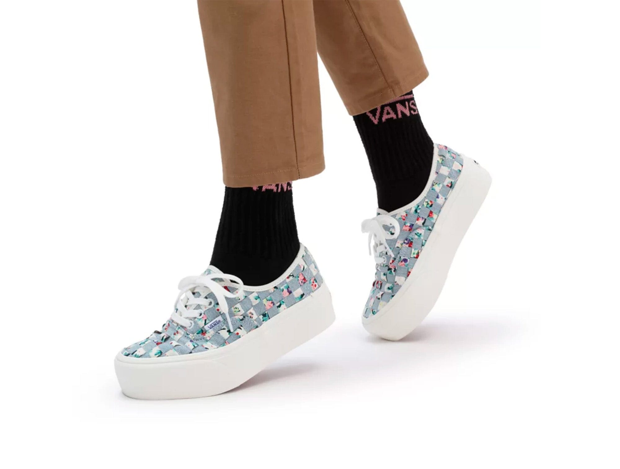 Zapatilla Vans Authentic Stackform (Woven) Mujer Celeste 6