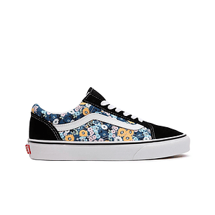 Zapatilla Vans Old Skool Floral Mujer Negro