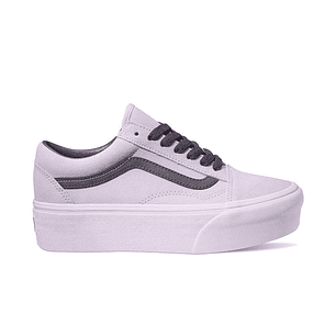 Zapatilla Vans Old Skool Stackform (Suede) Mujer Gris