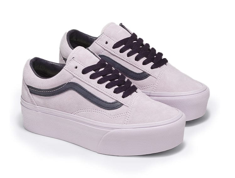 Zapatilla Vans Old Skool Stackform (Suede) Mujer Gris 2