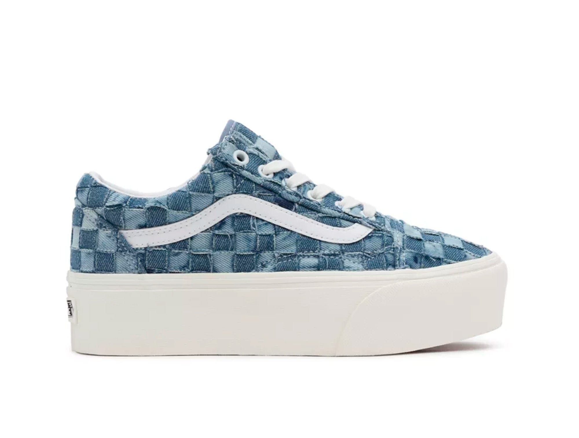 Zapatilla Vans Old Skool Stackform (Woven) Mujer Celeste 1