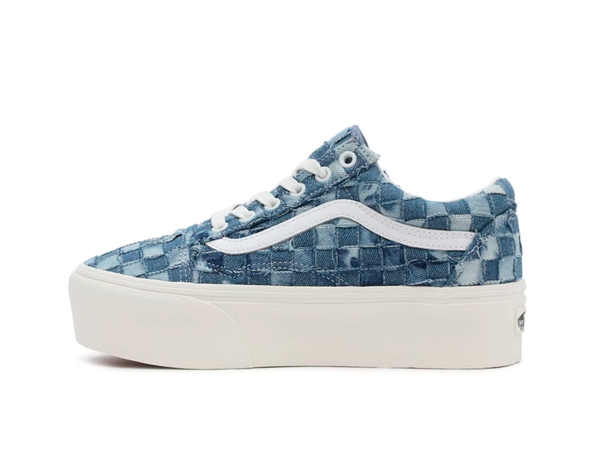 Zapatilla Vans Old Skool Stackform (Woven) Mujer Celeste 2