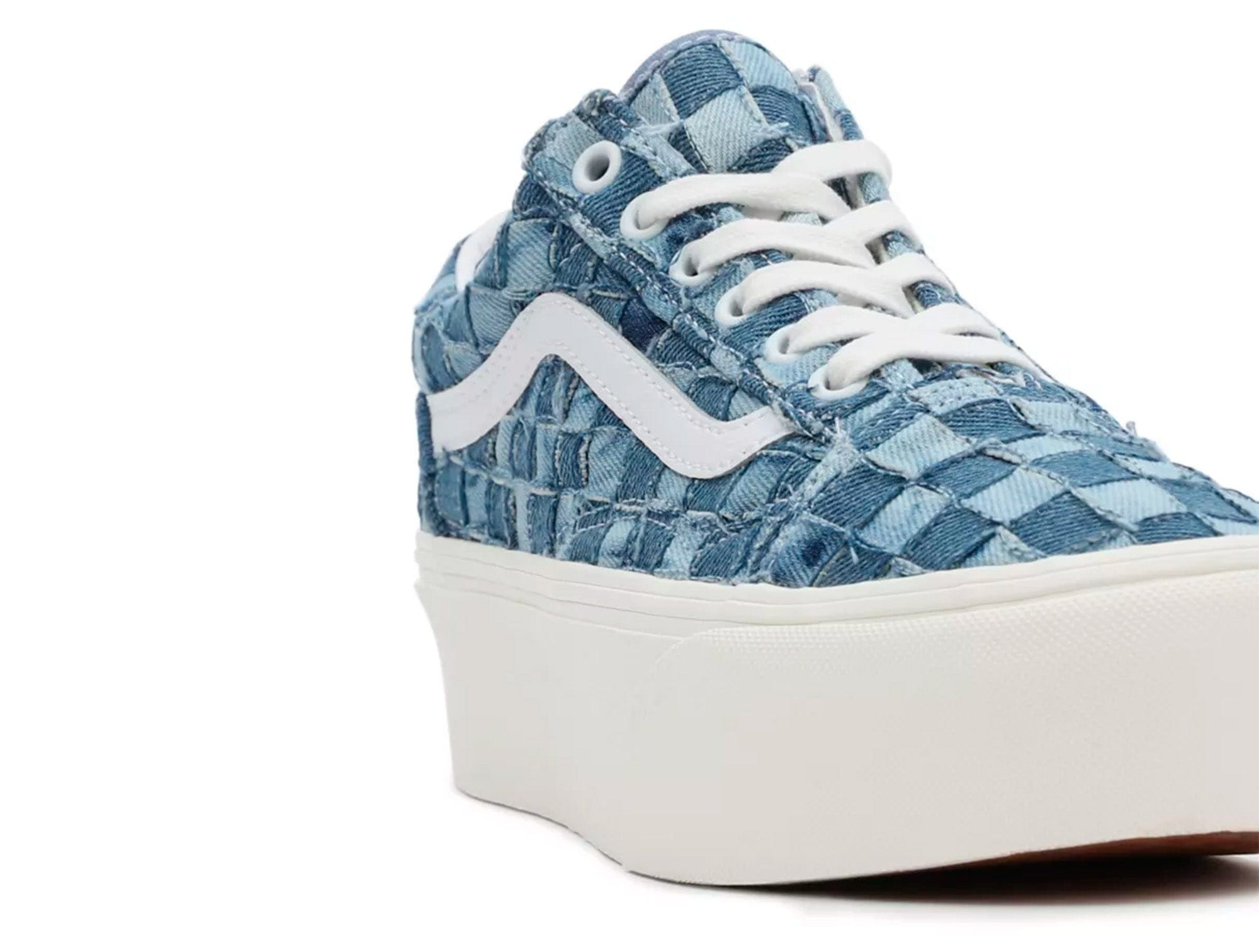 Zapatilla Vans Old Skool Stackform (Woven) Mujer Celeste 3