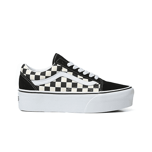 Zapatilla Vans Old Skool Stackform Checker Mujer Negro
