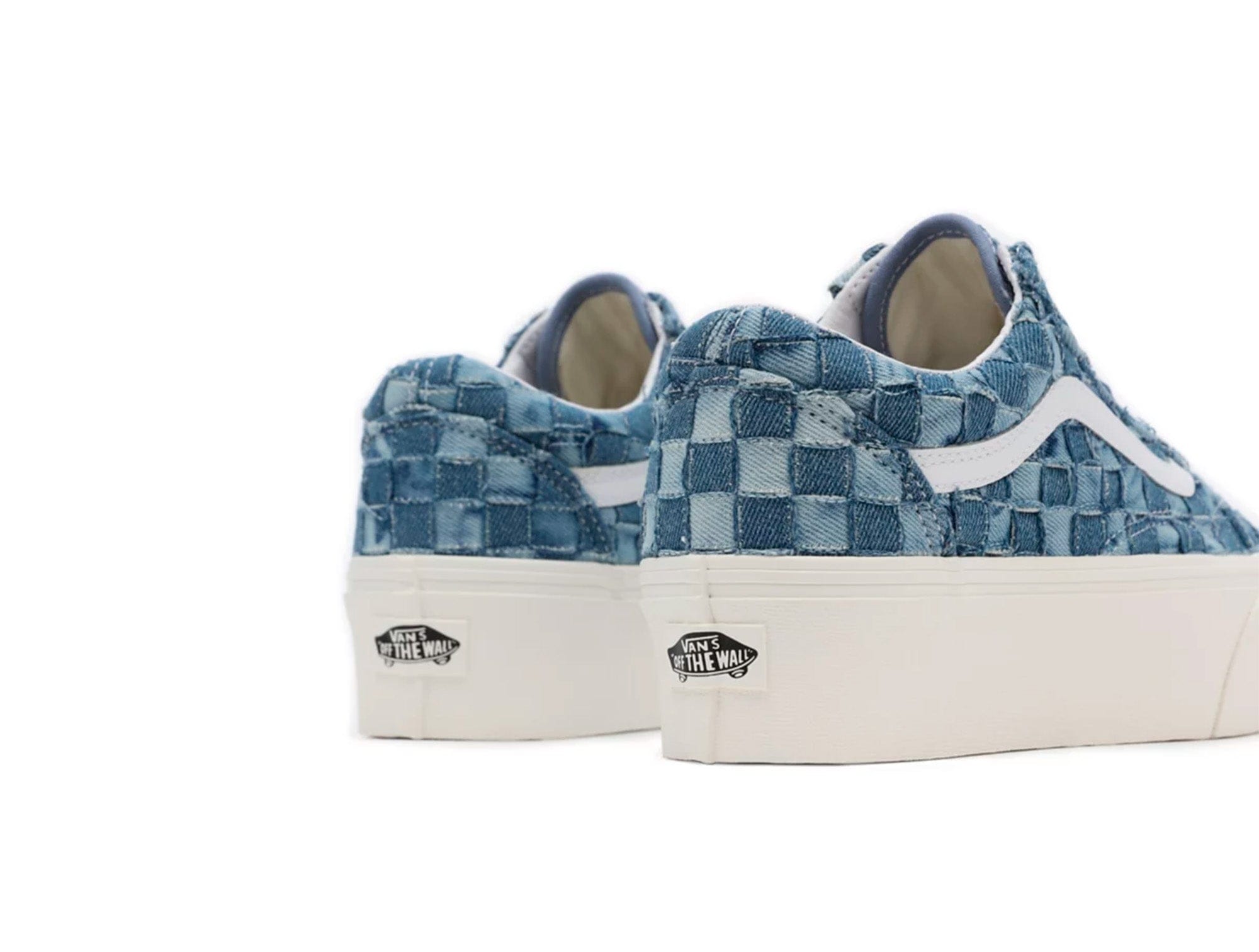 Zapatilla Vans Old Skool Stackform (Woven) Mujer Celeste 7