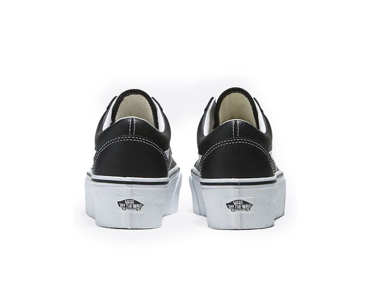 Zapatilla Vans Old Skool Stackform Cuero Mujer Negro 4