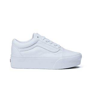 Zapatilla Vans Old Skool Stackform Mujer Mono Blanco