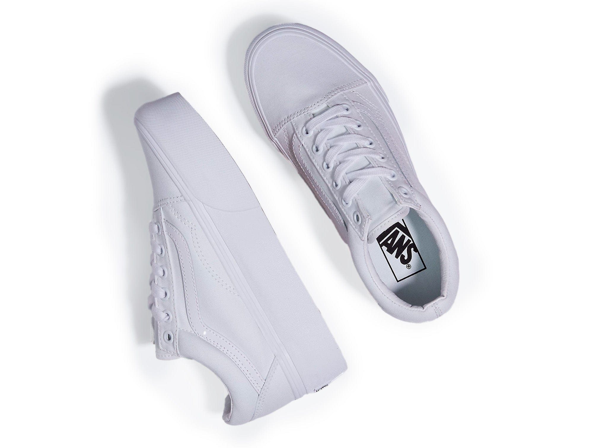 Zapatilla Vans Old Skool Stackform Mujer Mono Blanco 3