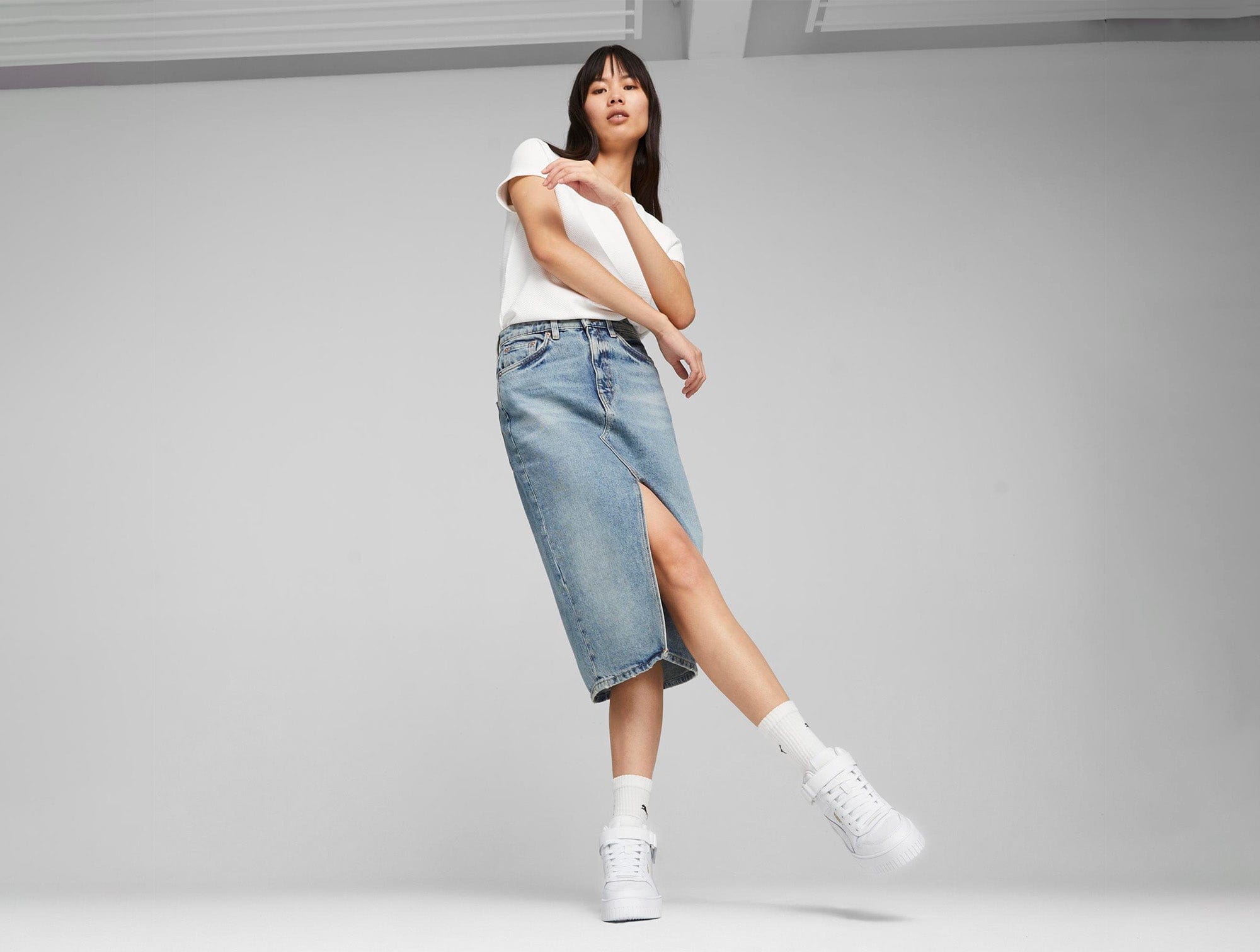 Zapatillas Puma Carina Street Mid Mujer Mono Blanco 8