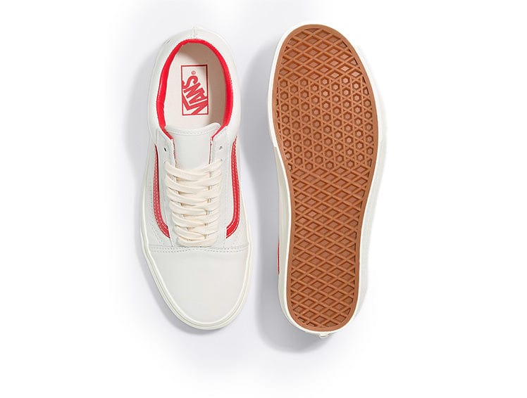 Zapatilla Vans Old Skool Vintage Leather Hombre Blanco 4