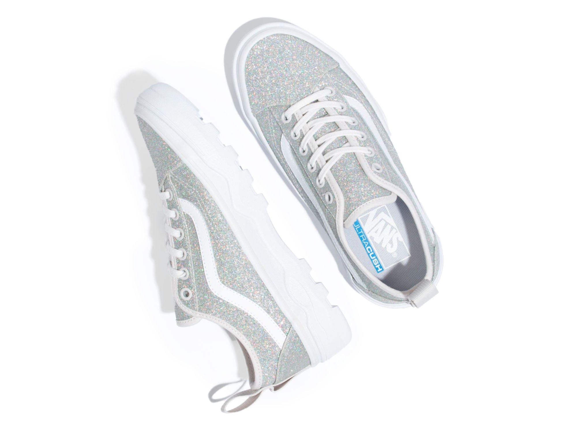 Zapatilla Vans Sentry Old Skool (Lurex Glitter) Mujer Gris 3