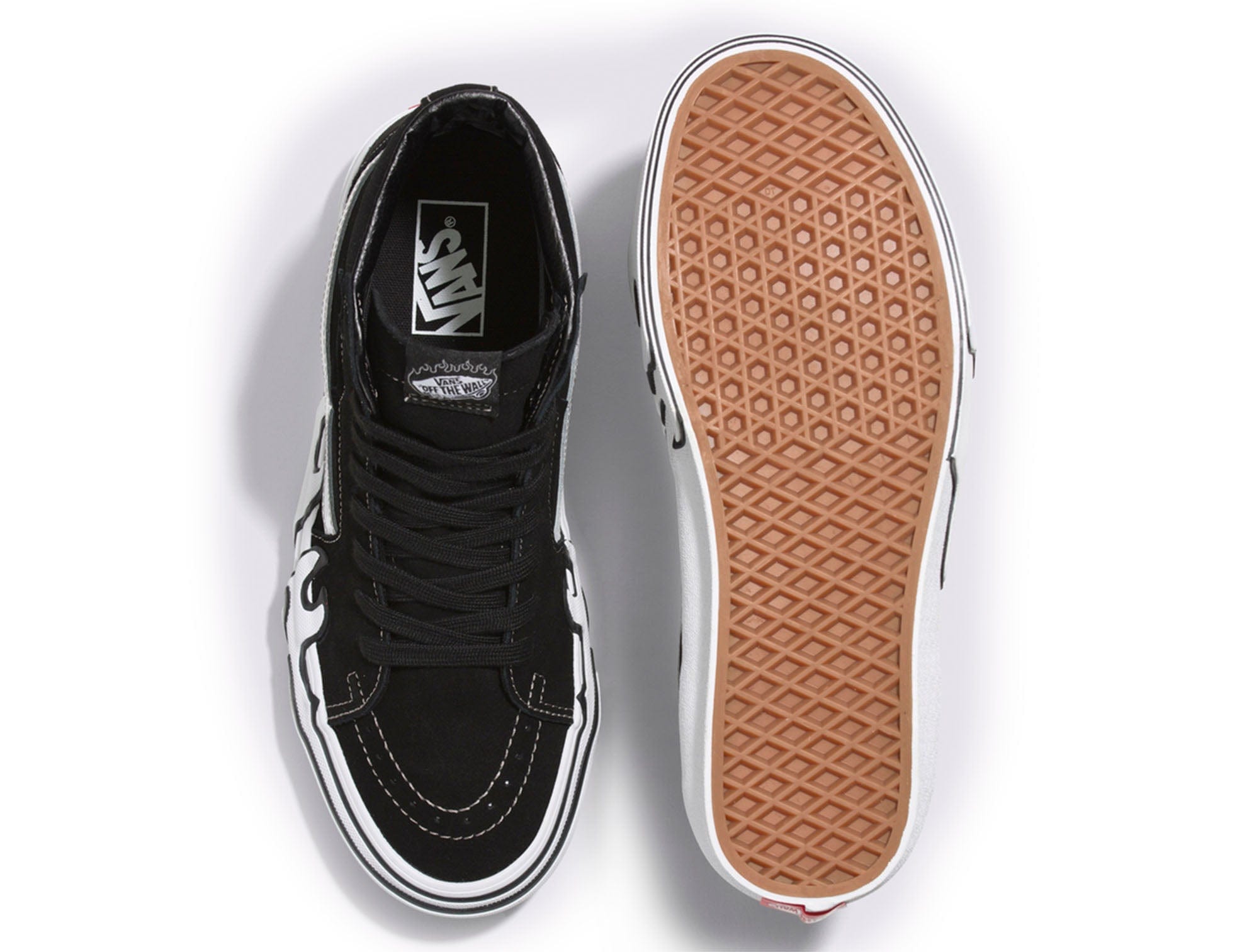 Zapatilla Vans Sk8-Hi Flame Unisex Negro 7