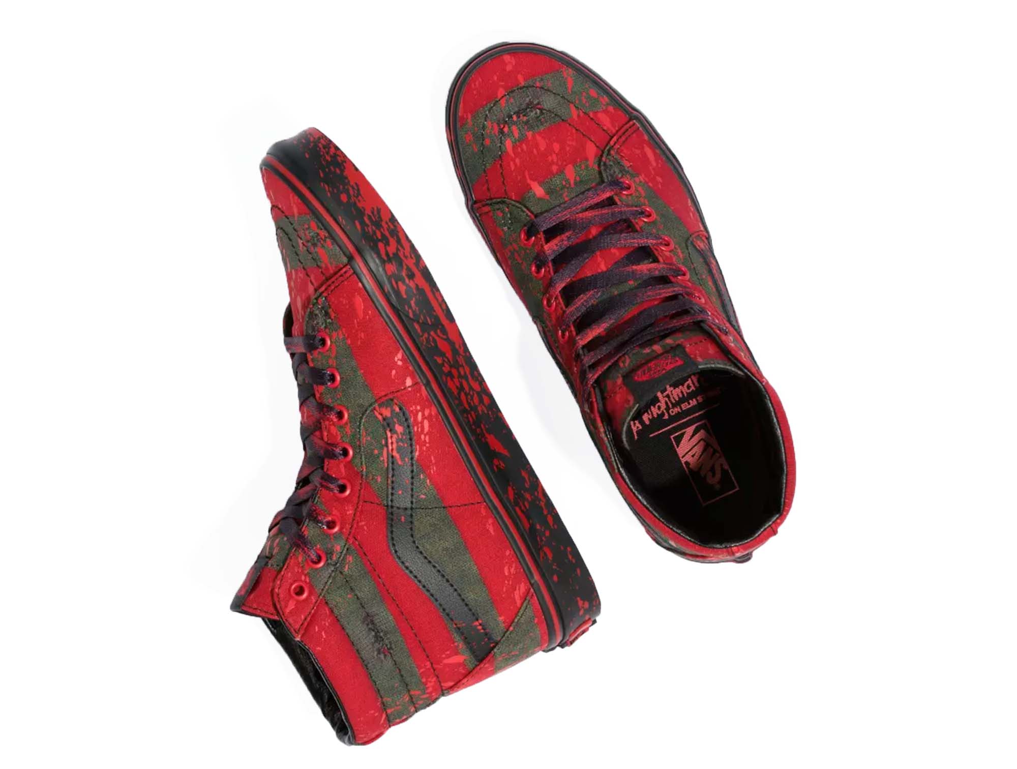 Zapatilla Vans Sk8-Hi Freddy Krueger Unisex Rojo 2