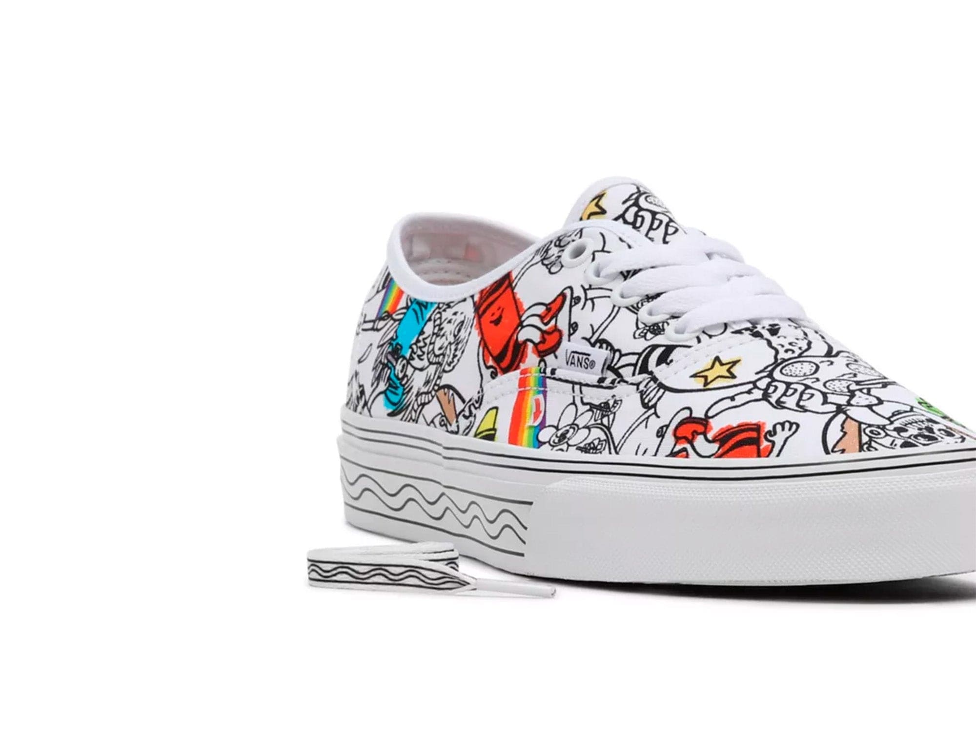 Zapatilla Vans Crayola Authentic Unisex Blanco 3